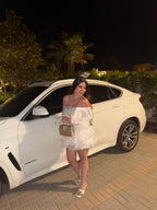 Fluffy Off-Shoulder Dress