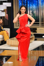 Crimson flow Dress