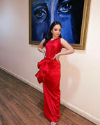 Crimson flow Dress