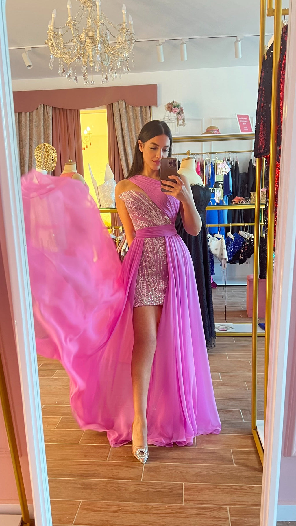 Pink Fishtail Dress