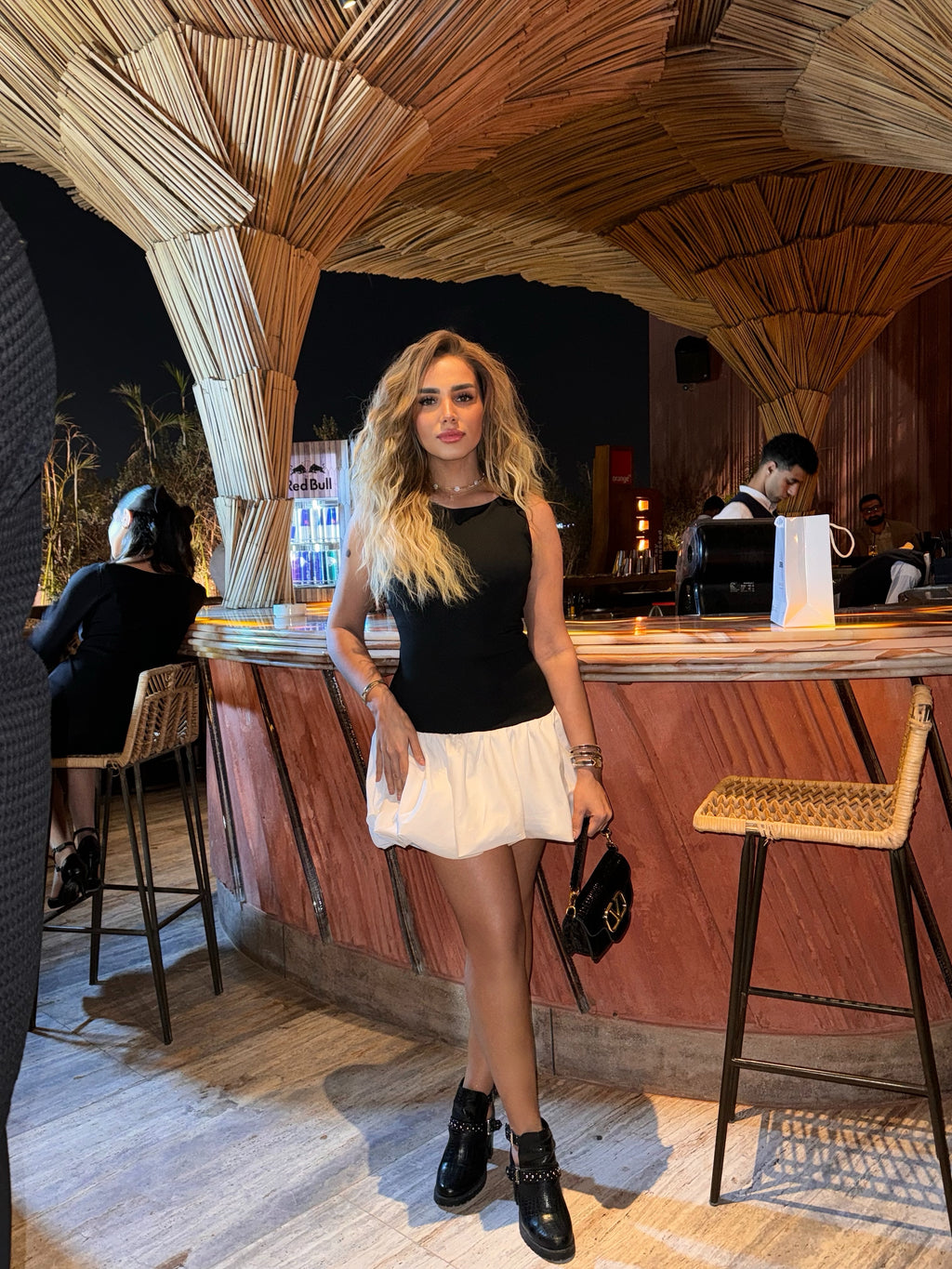 Puffed Up Zebra Dress