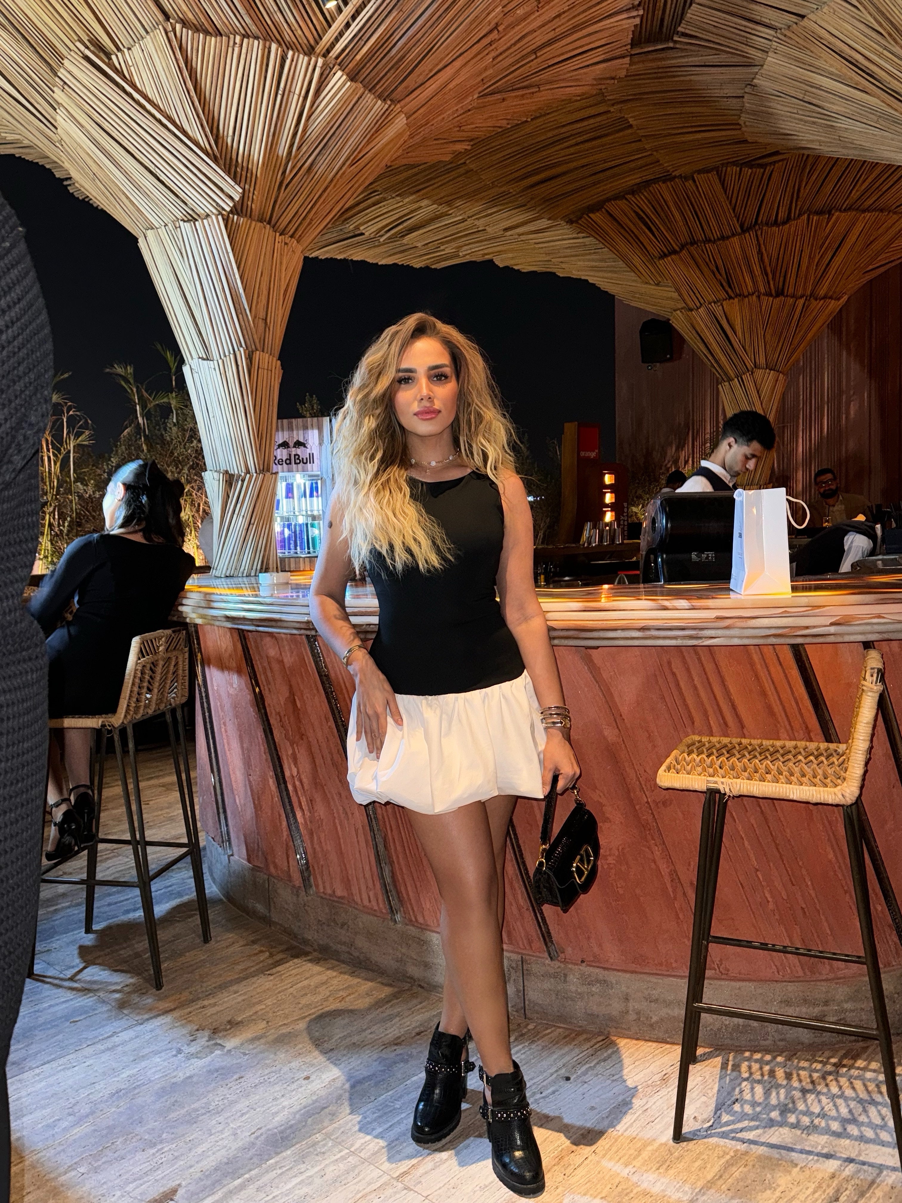 Puffed Up Zebra Dress