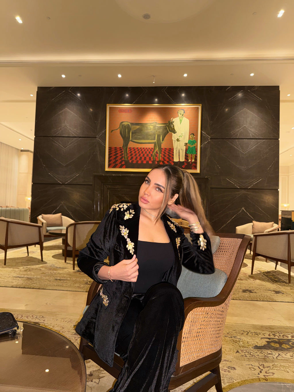 Velvet crystal suit