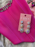 Triple-Oval Drop Earrings
