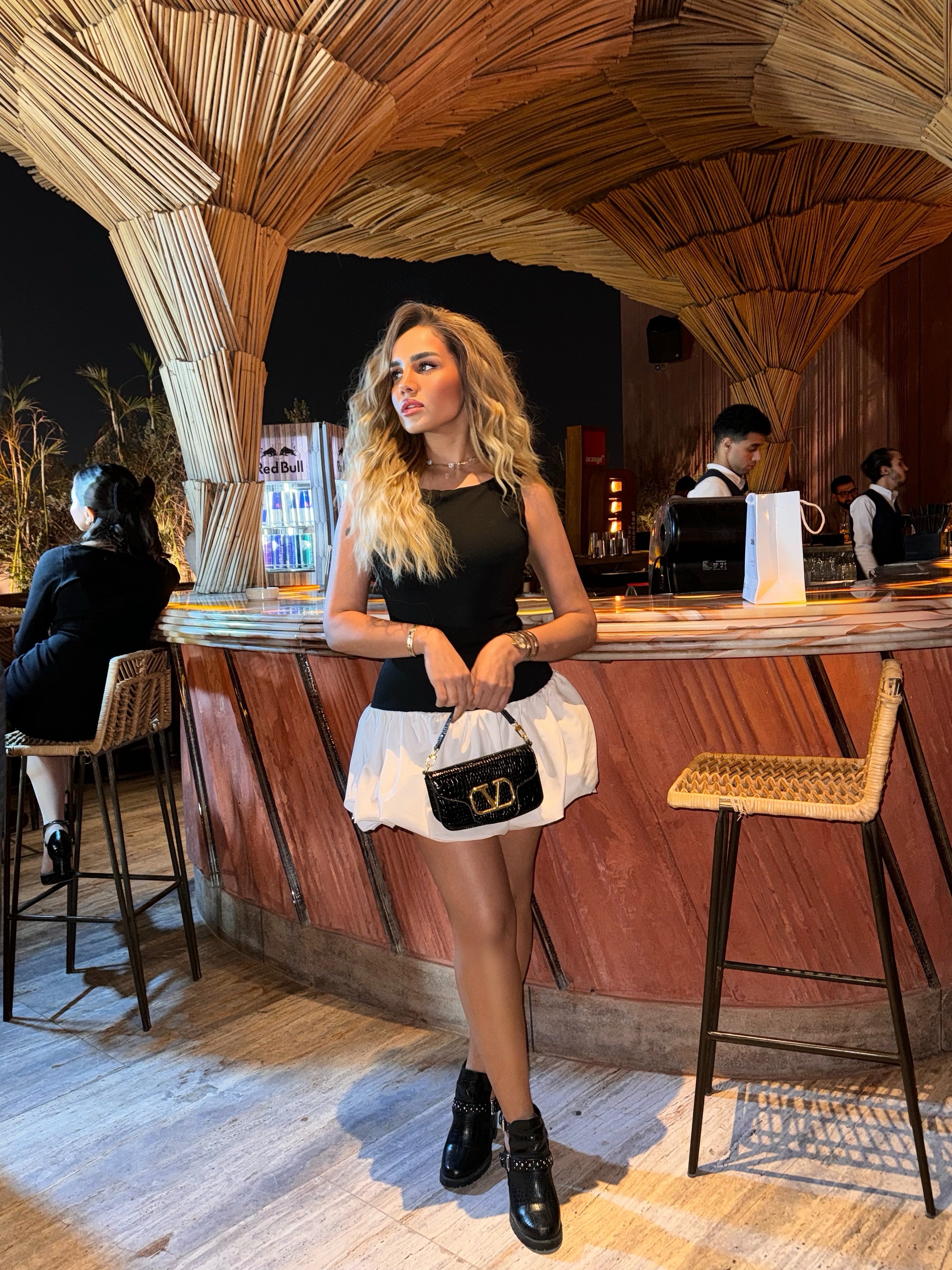 Puffed Up Zebra Dress