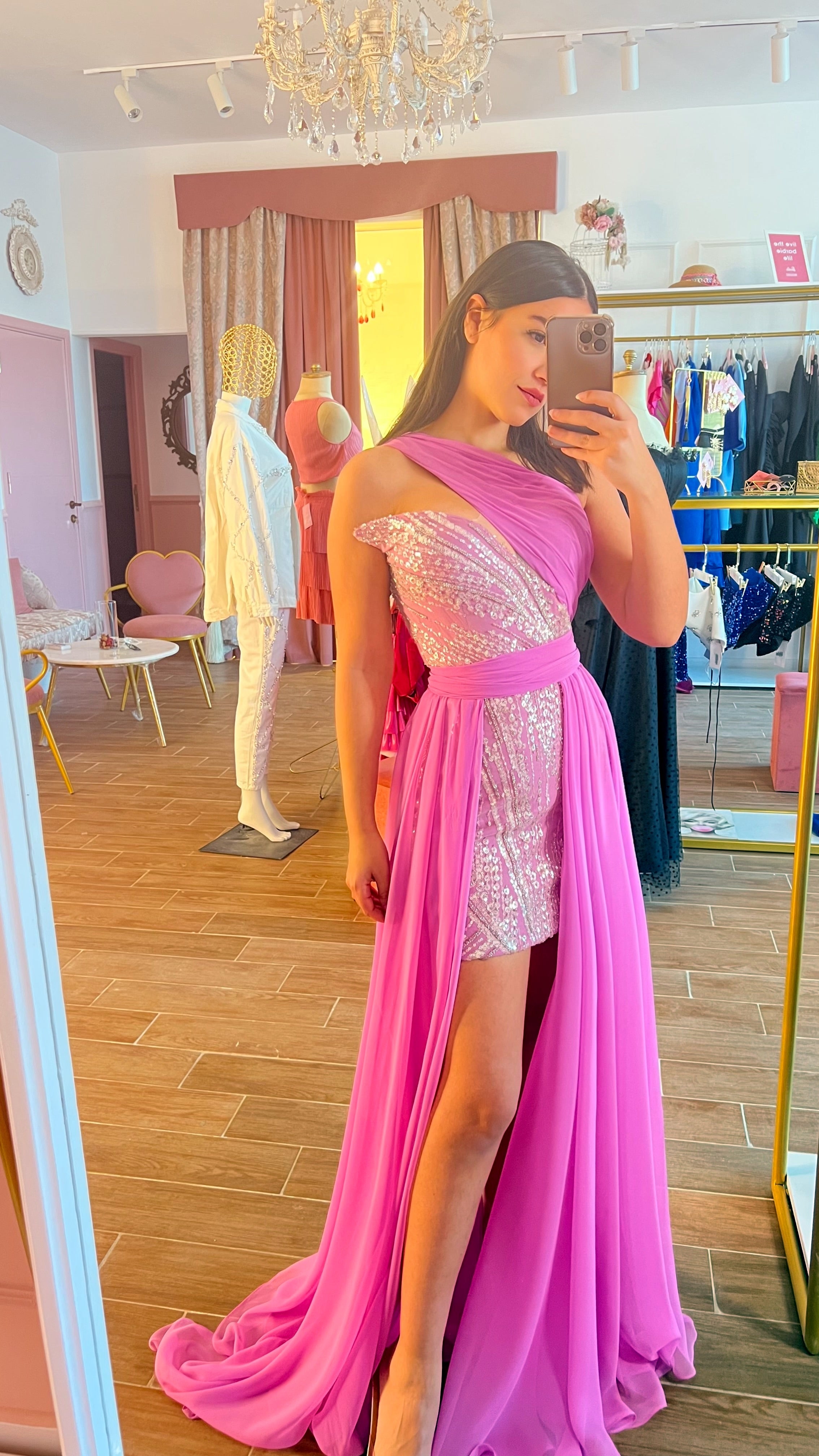 Pink Fishtail Dress