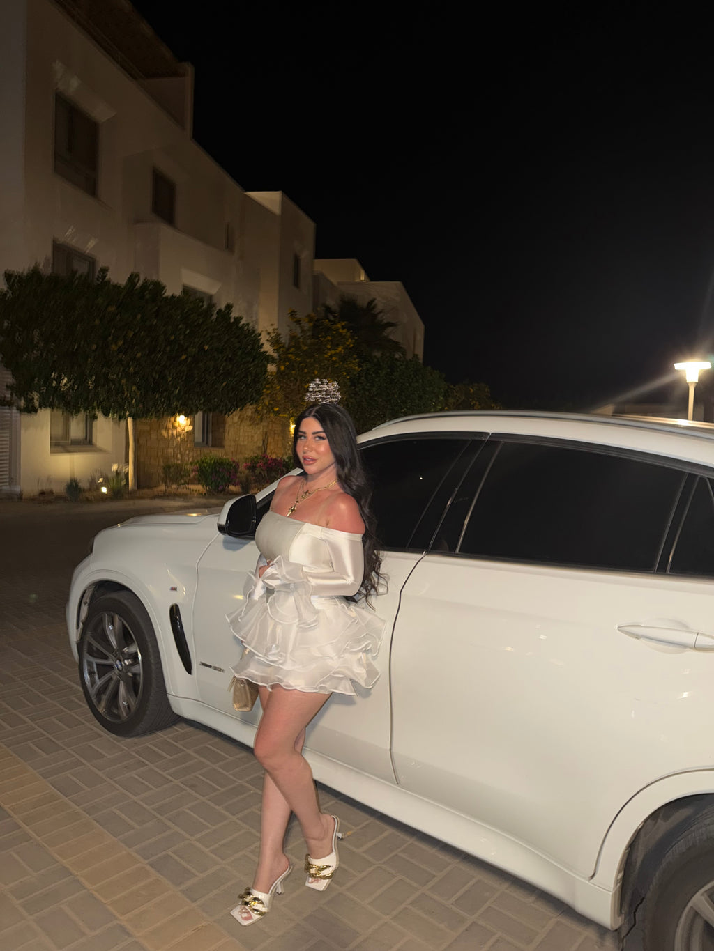 Fluffy Off-Shoulder Dress