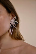 Sharp Winged Silver Earrings