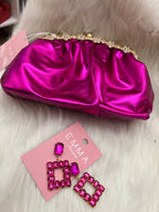 Fuchsia Geometric Earrings